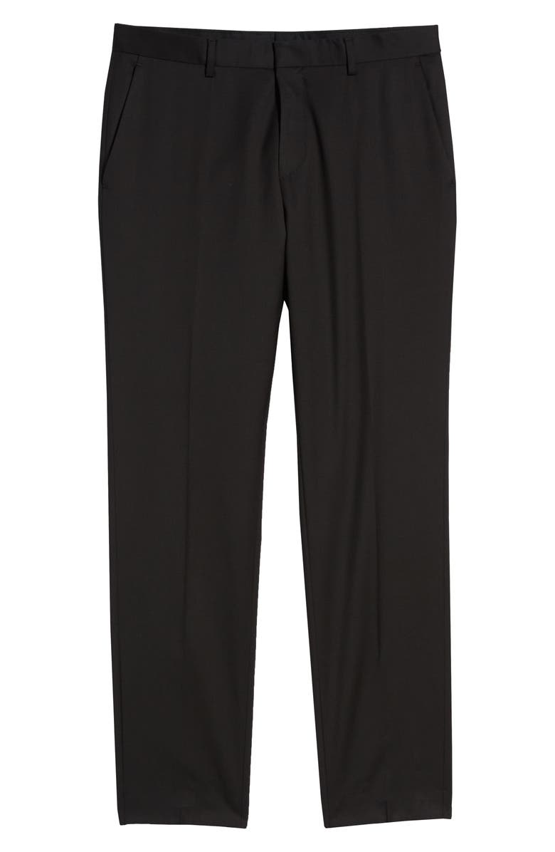 BOSS Gibson CYL Flat Front Solid Slim Fit Wool Dress Pants, Alternate, color,