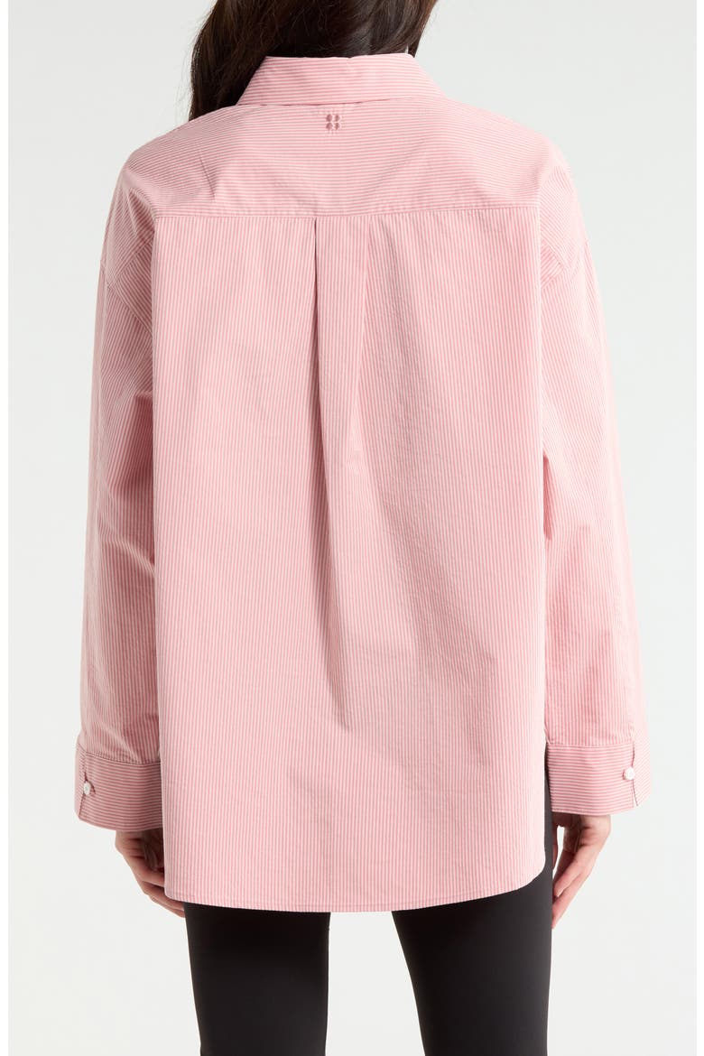 Summer Stripe Button-Up Shirt, Alternate, color, MELROSE PINK WHITE STRIPE