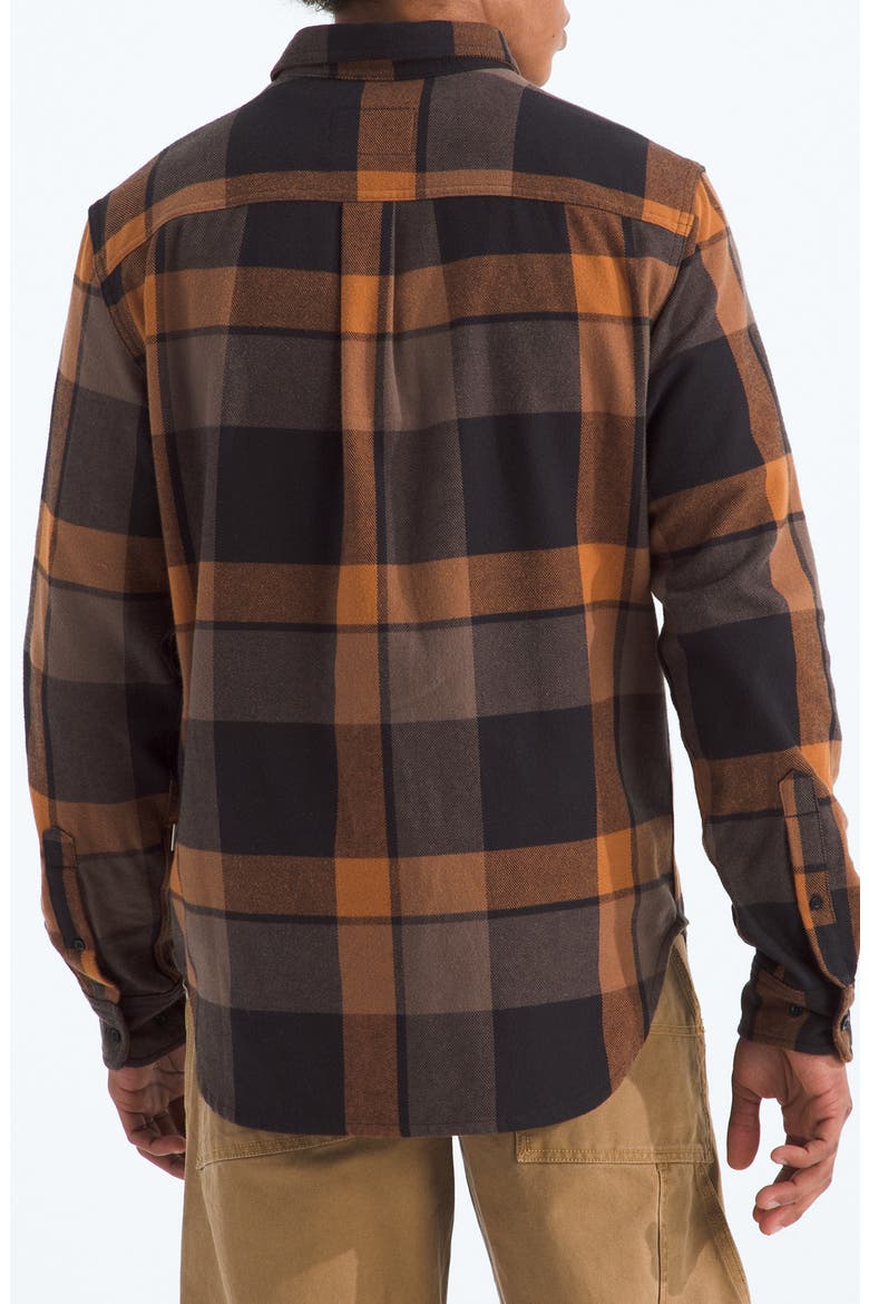 Arroyo Plaid Cotton Flannel Button-Up Shirt, Alternate, color, BURNT UMBER MACRO SMALL PLAID