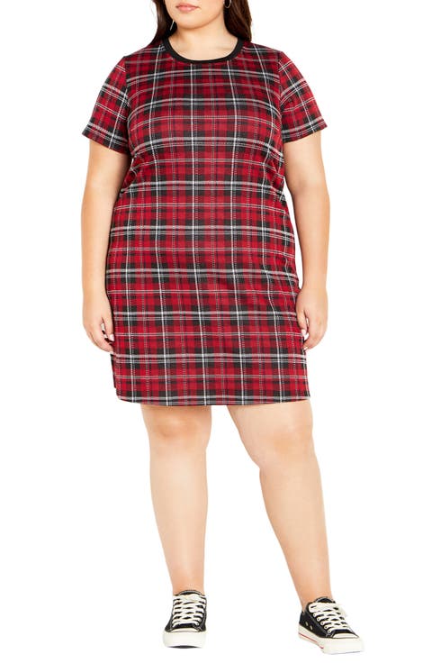 売れ筋商品|||シティーシック カットソー トップス レディース Plus Size Kamila Dress Red Women's Plus Size Kamila S Emerald Dress