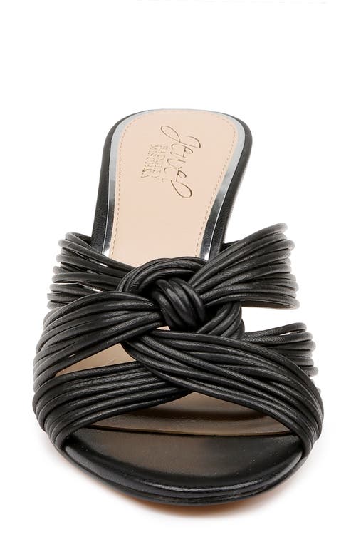 Jewel Badgley Mischka Womens Embellished Man Made Slide In Black