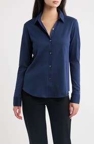 Theory Riduro Organic Cotton Button-Up Shirt