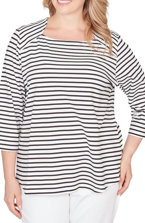 Novelty Stripe Top (Plus)