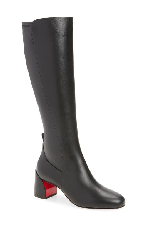Christian Louboutin Jane 55 Leather Knee-high Boots In Black