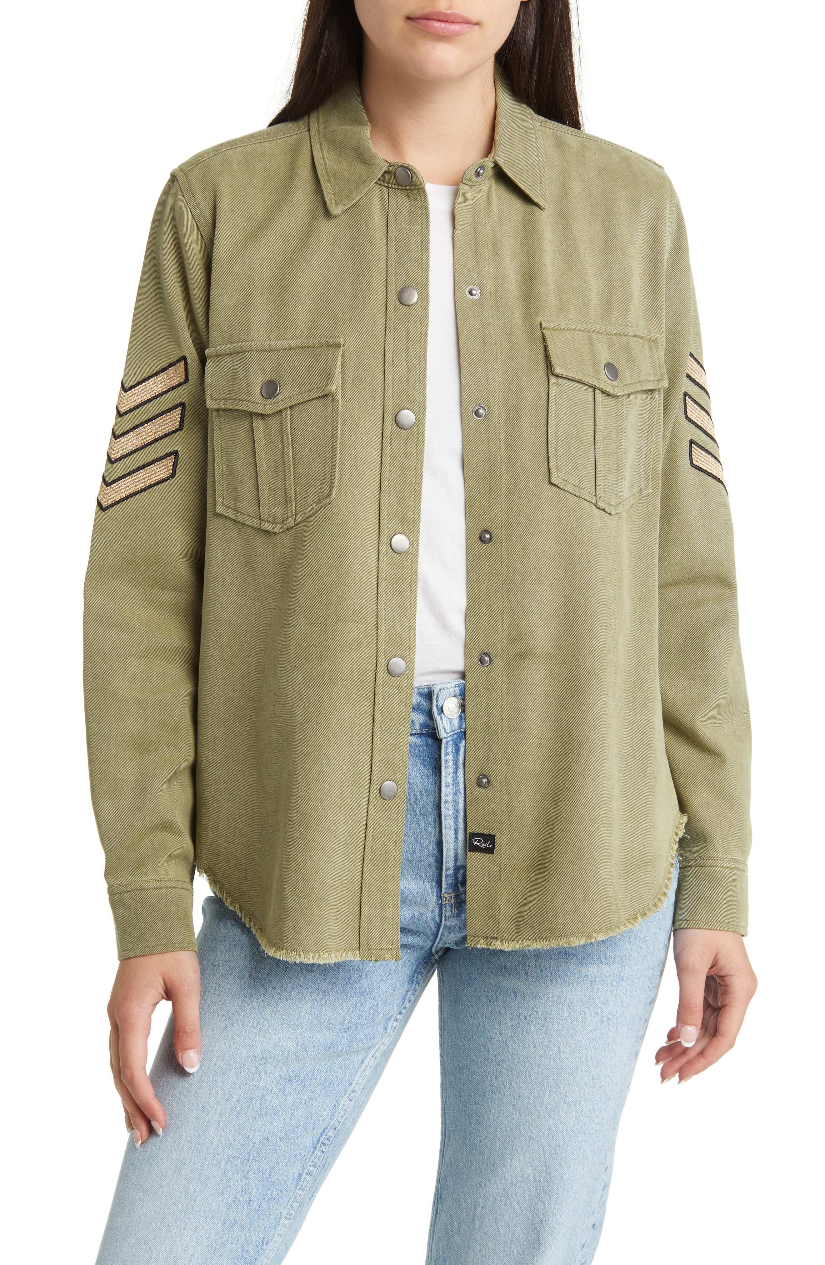 Rails Loren Military Snap-Up Shirt Jacket (Women) | Nordstromrack