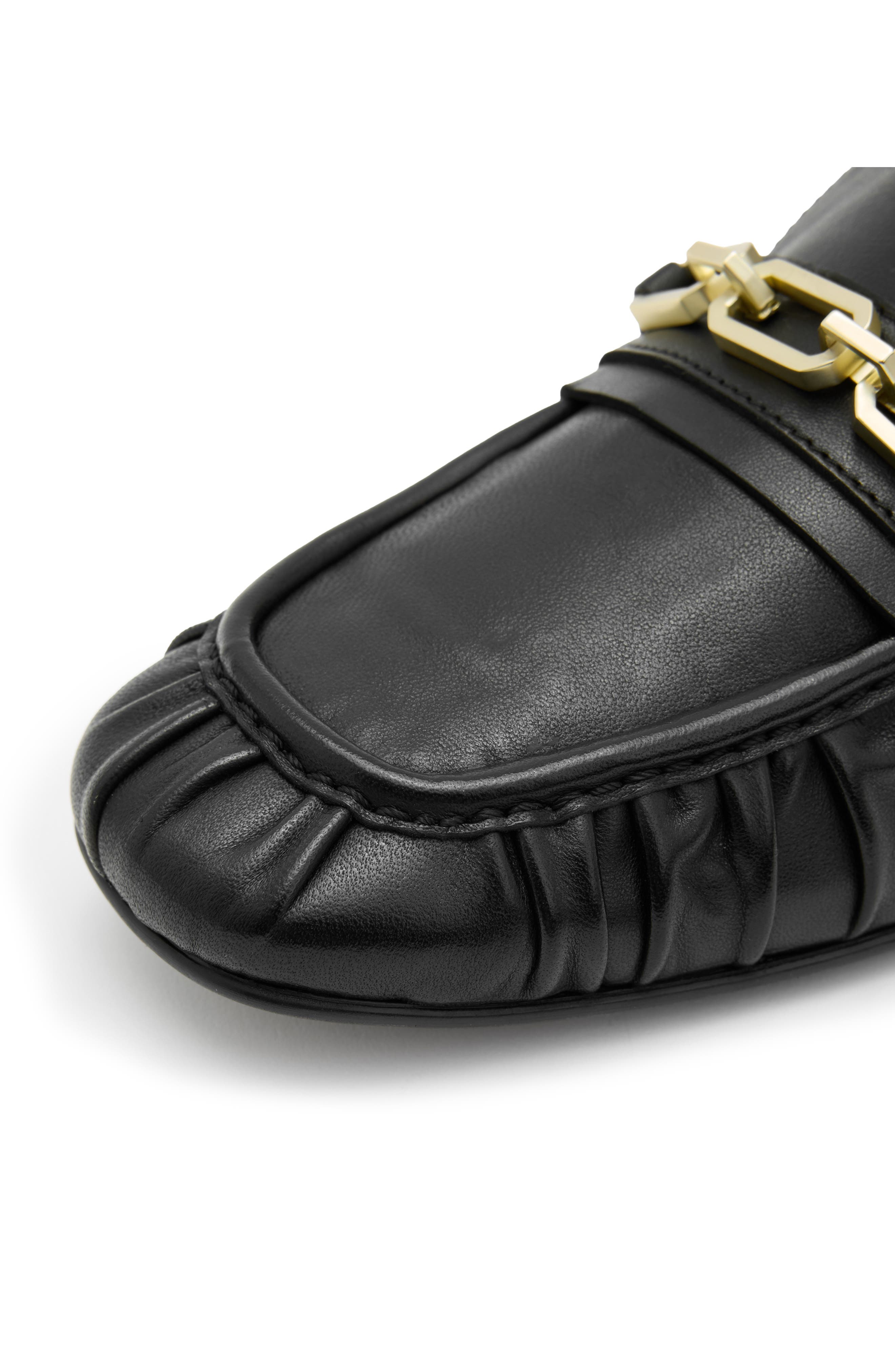 AllSaints Sapphire Chain Loafer, Alternate, color, Black