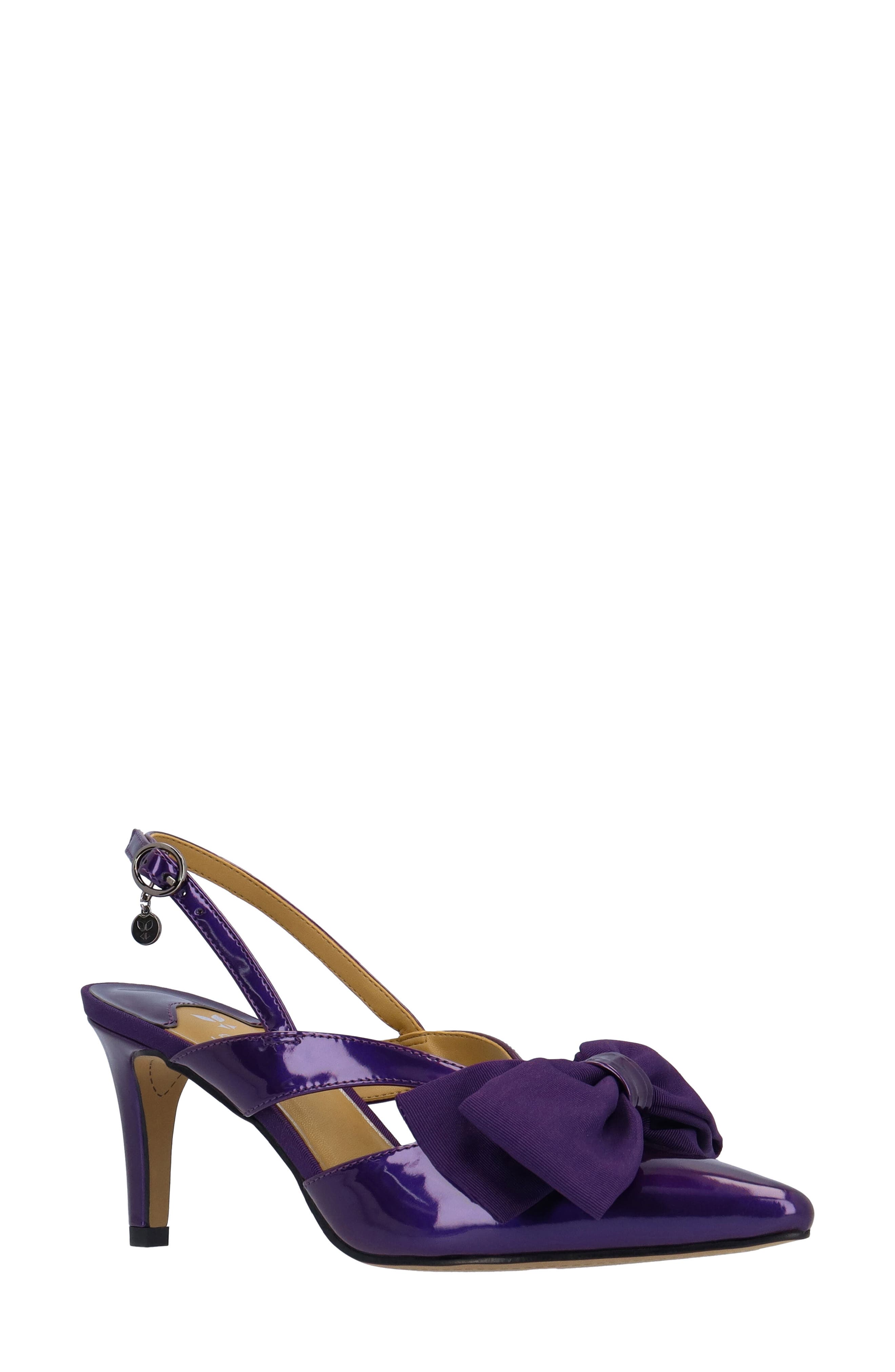 J. Reneé Morigen Slingback Pointed Toe Pump In Purple