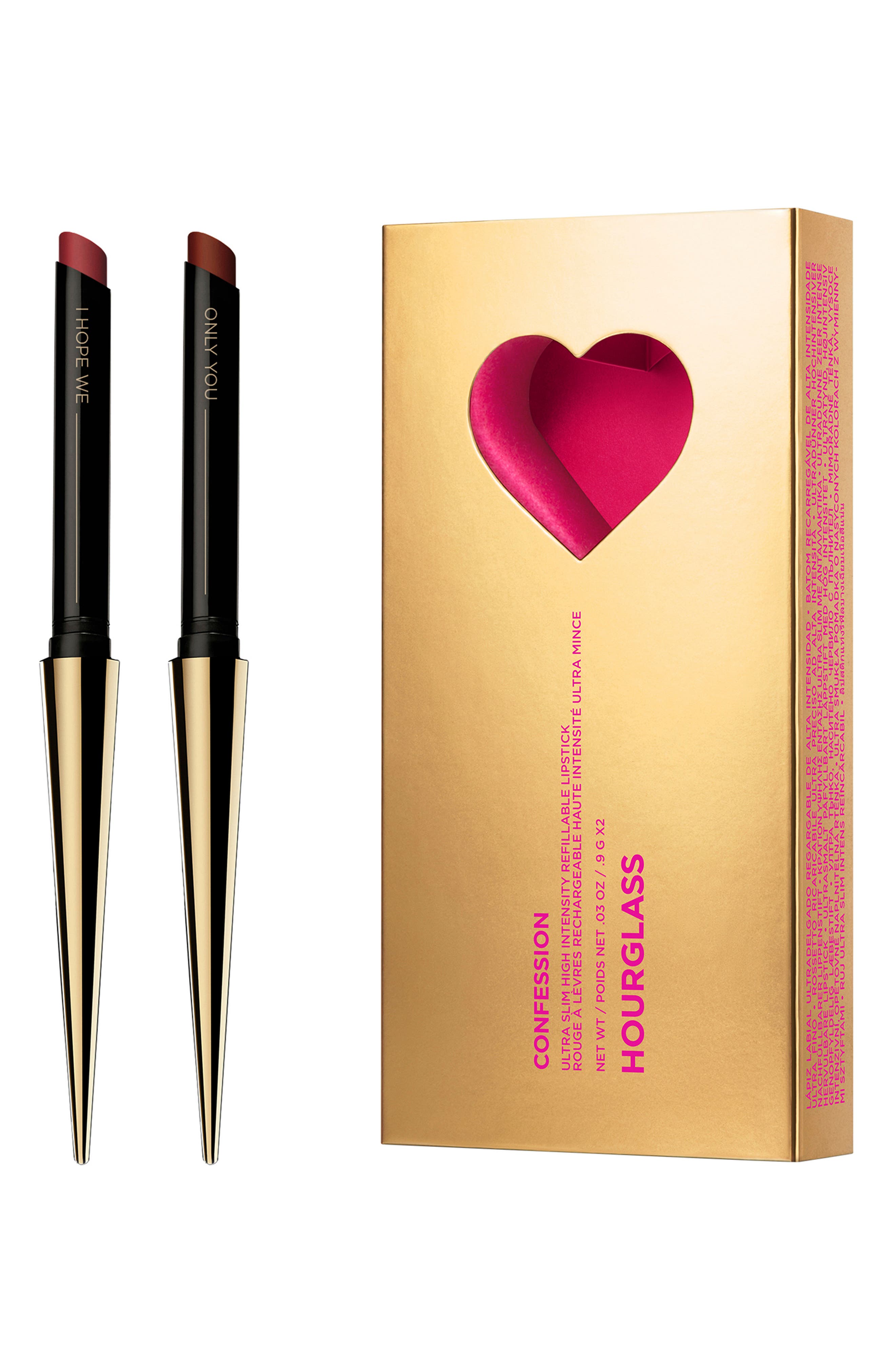 HOURGLASS Confession Ultra Slim High Intensity Refillable Lipstick Duo ...