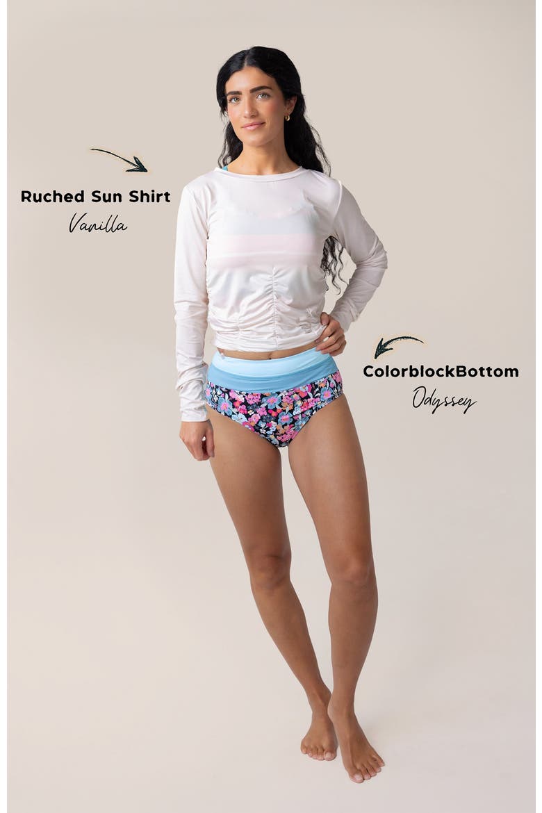 Ruched Sun Shirt, Alternate, color, Vanilla