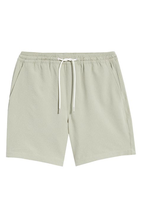 7-Inch Seersucker Swim Trunks