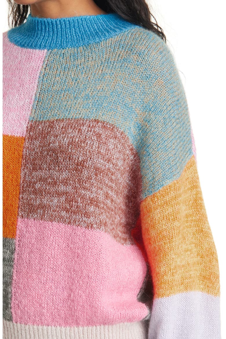 Adonis Bell Sleeve Sweater, Alternate, color, MULTICOLOR