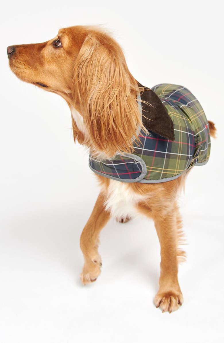 Barbour Tartan Waterproof Dog Coat, Alternate, color, Classic Tartan