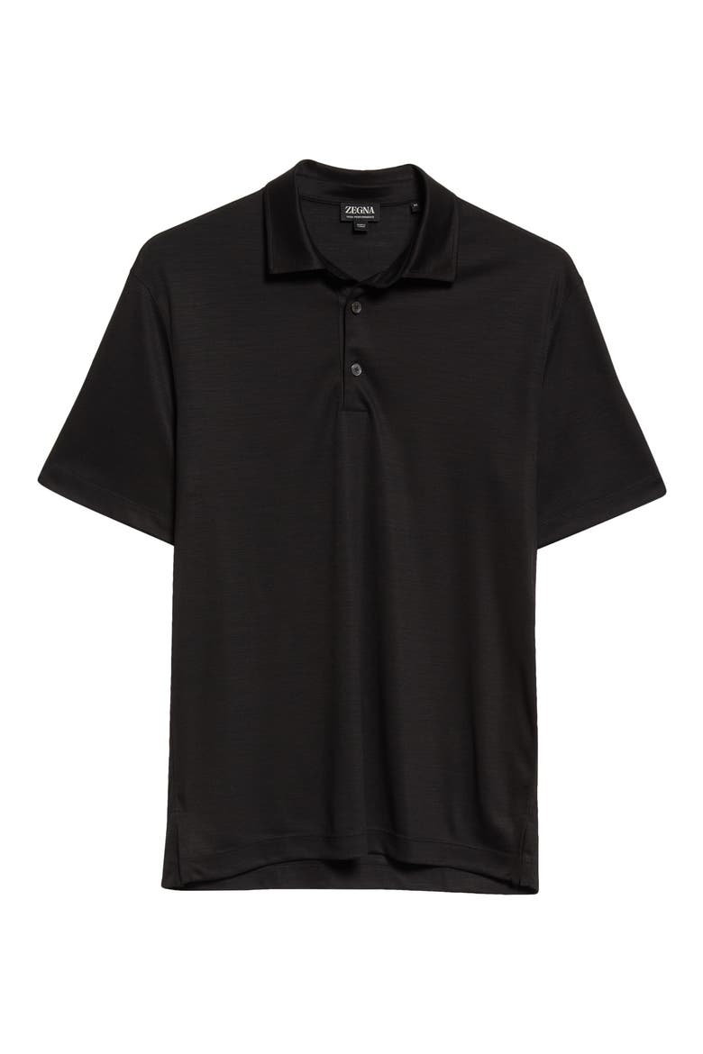 High Performance™ Wool Polo, Alternate, color, BLACK