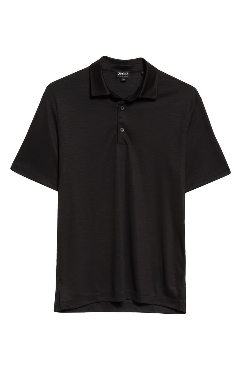 ZEGNA High Performance<sup>™</sup> Wool Polo, Alternate, color, Black