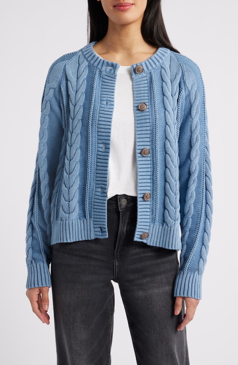 Pendleton Cotton Cable Cardigan, Main, color, 