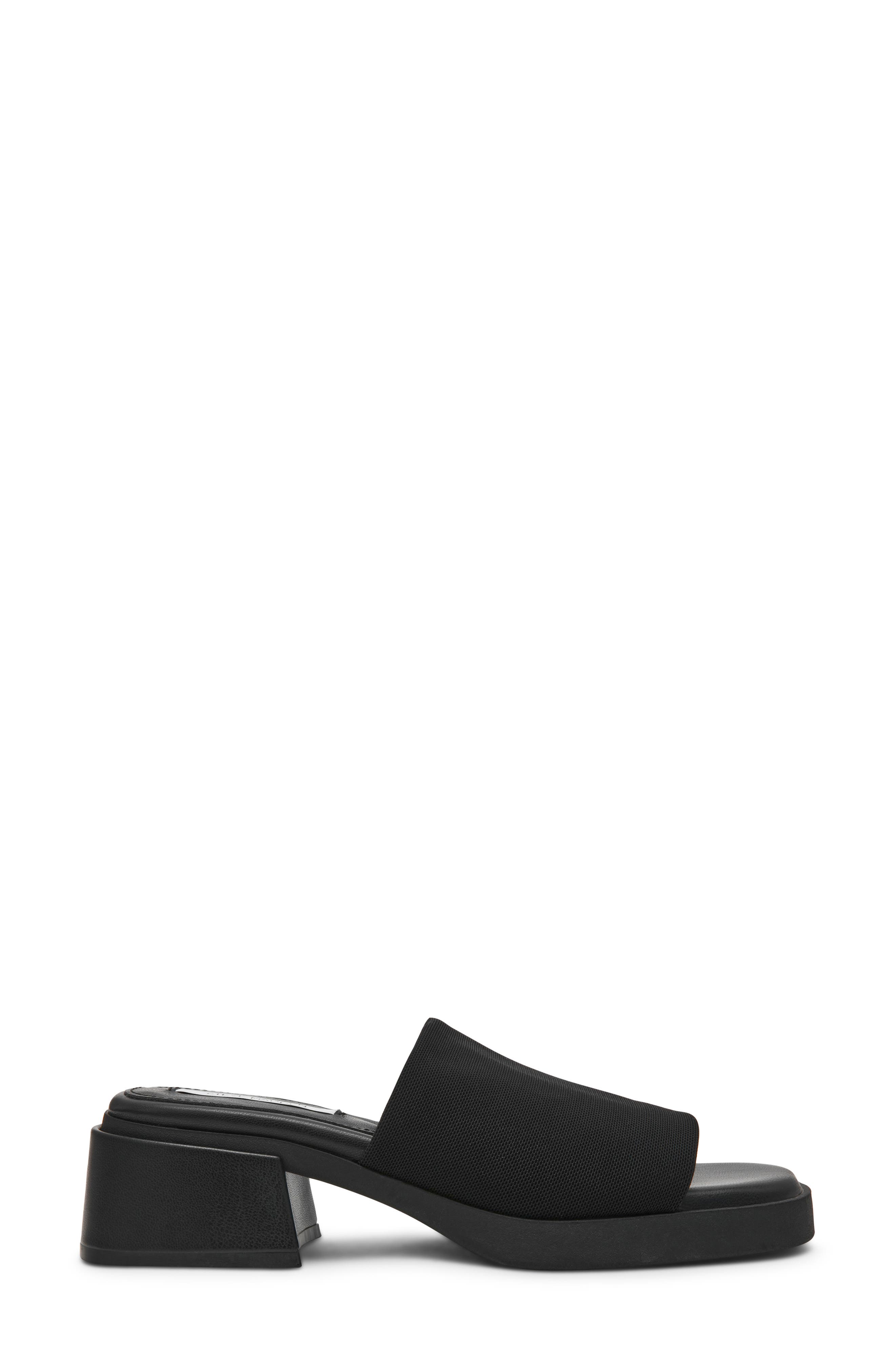 Steve Madden Lucee Platform Slide Sandal, Alternate, color, Black