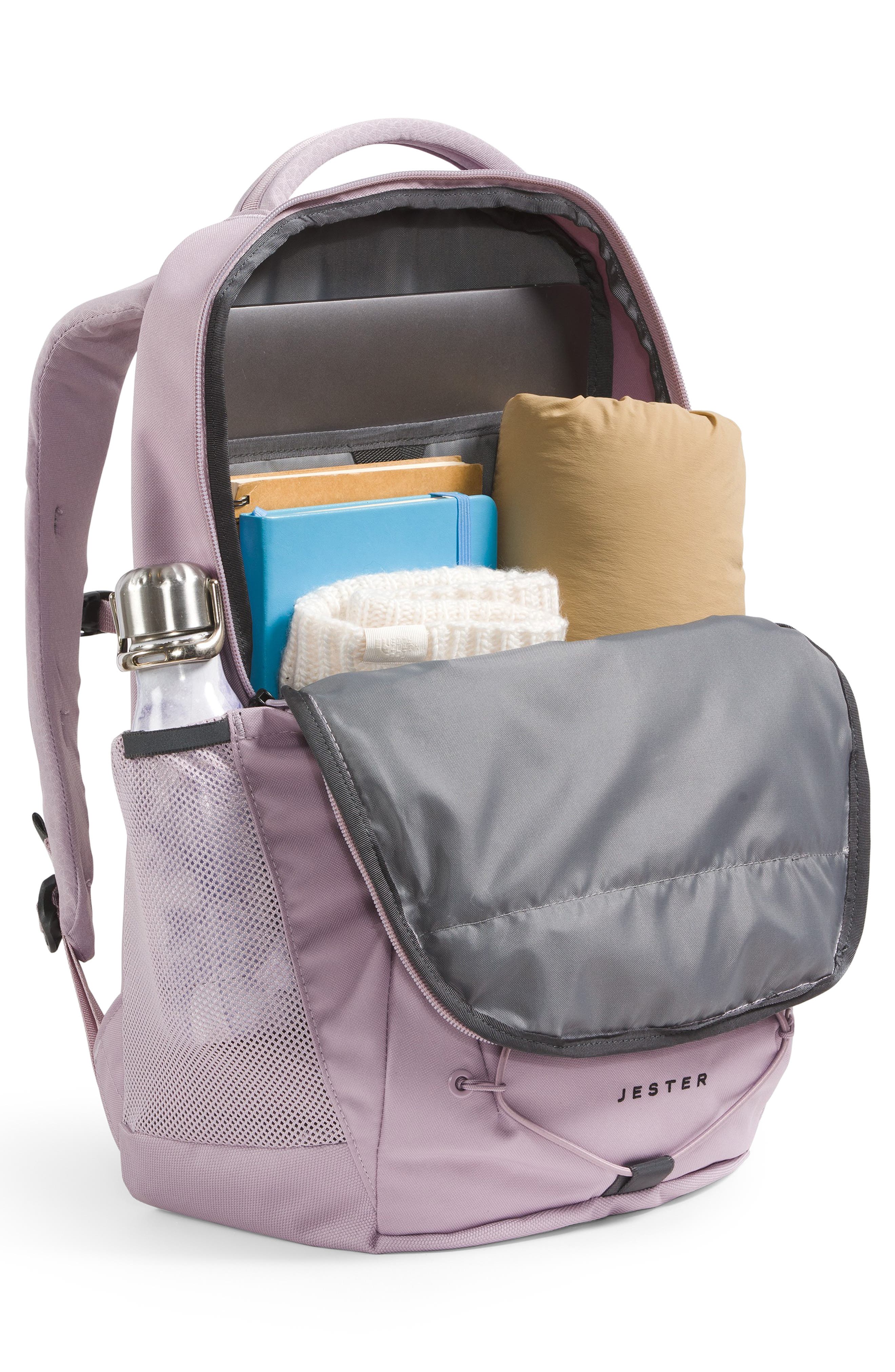 Jester Water Repellent Backpack, Alternate, color, ASHEN PURPLE/ TNF BLACK