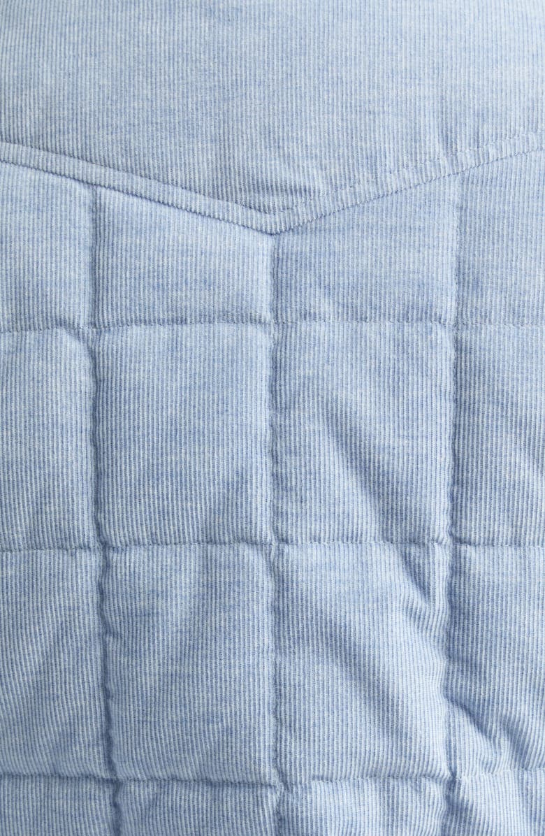 Moncler Grenoble Nangy Quilted Down Shirt Jacket, Alternate, color, Light Blue