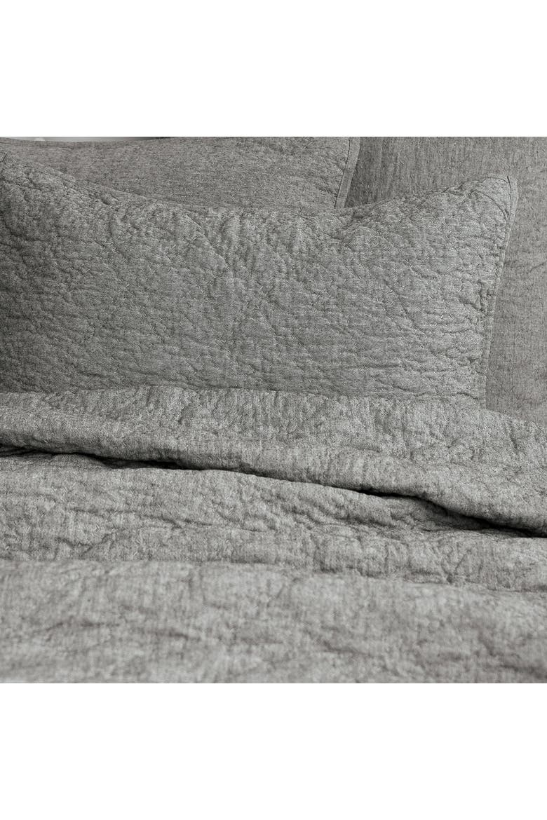 Sutton Collection 100% Cotton Quilted Bed Quilt, Alternate, color, Gray