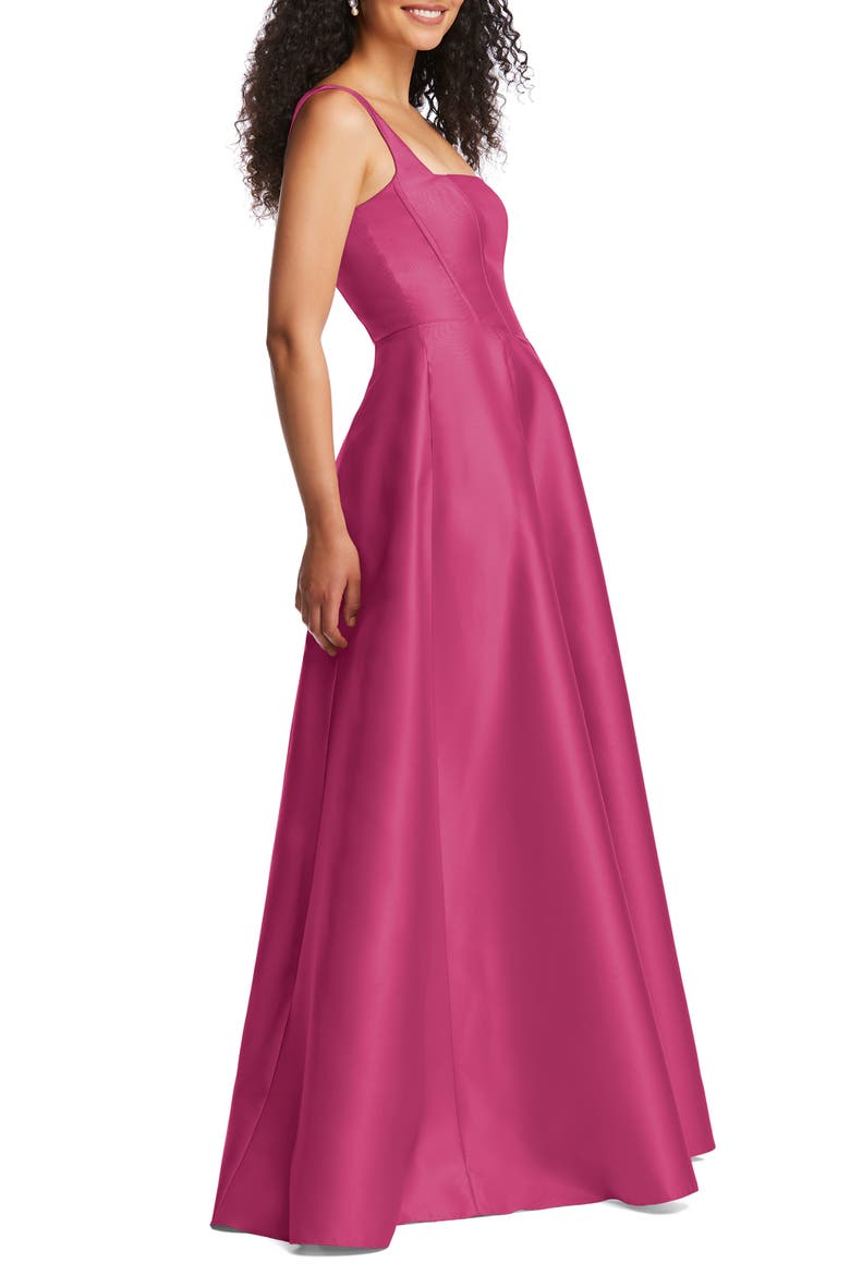 Corset Satin Gown, Alternate, color, TEA ROSE