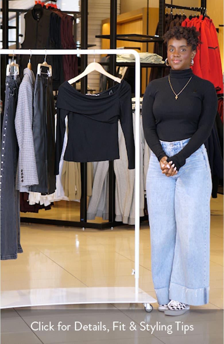 Paneled Flared Denim Skirt, sales video thumbnail