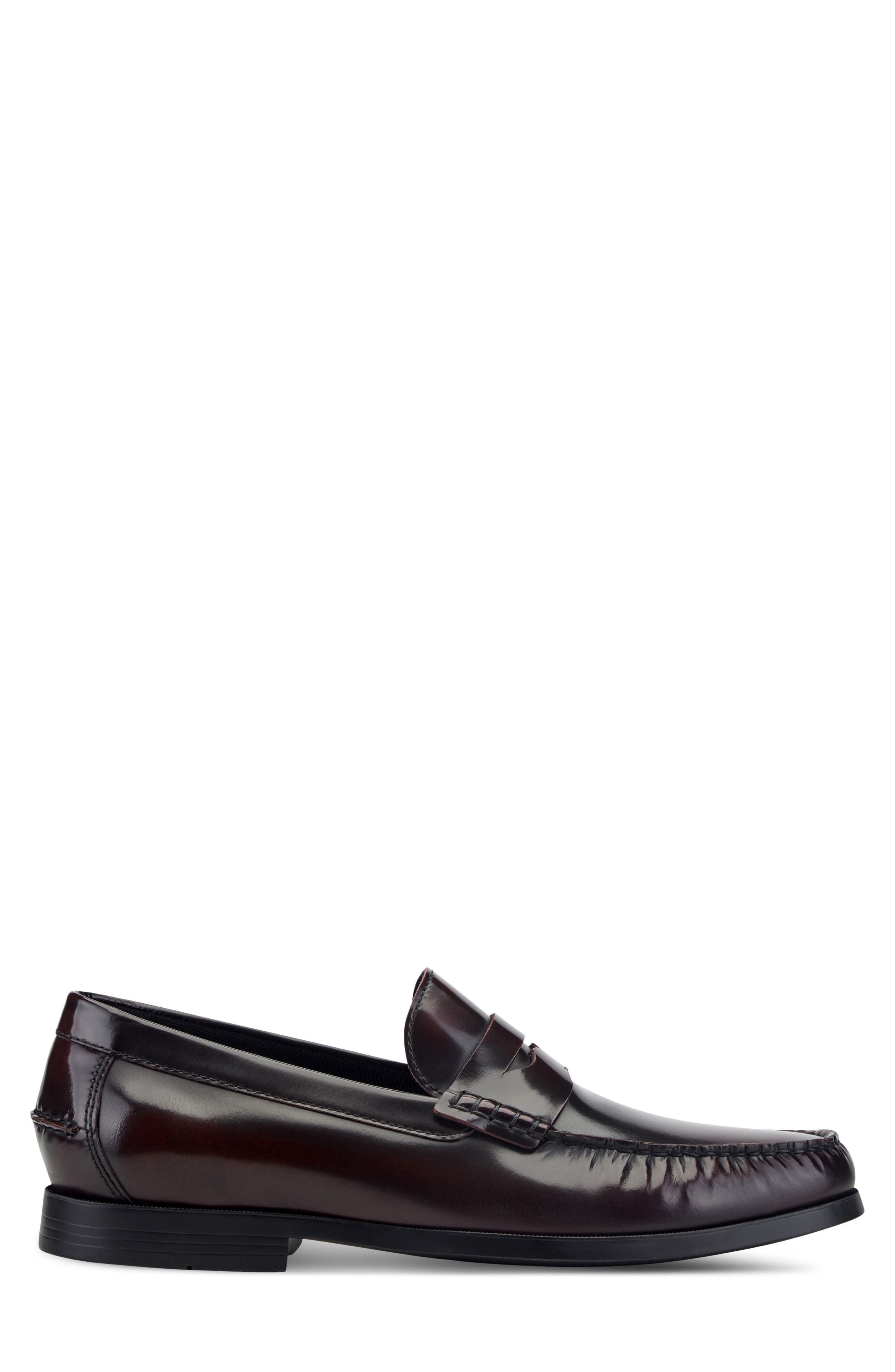 Willcox Penny Loafer, Alternate, color, DARK RED