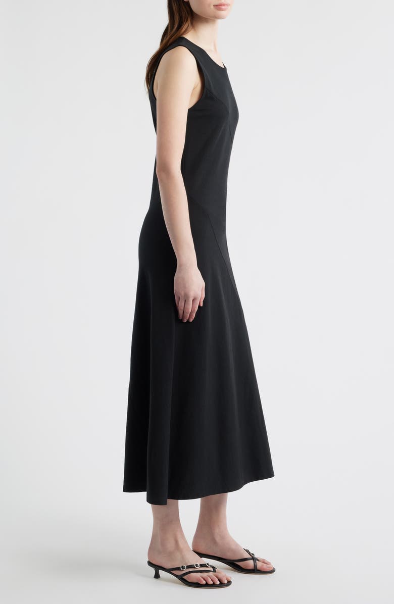 rag & bone Mica Bias Cut Midi Dress, Alternate, color, Black