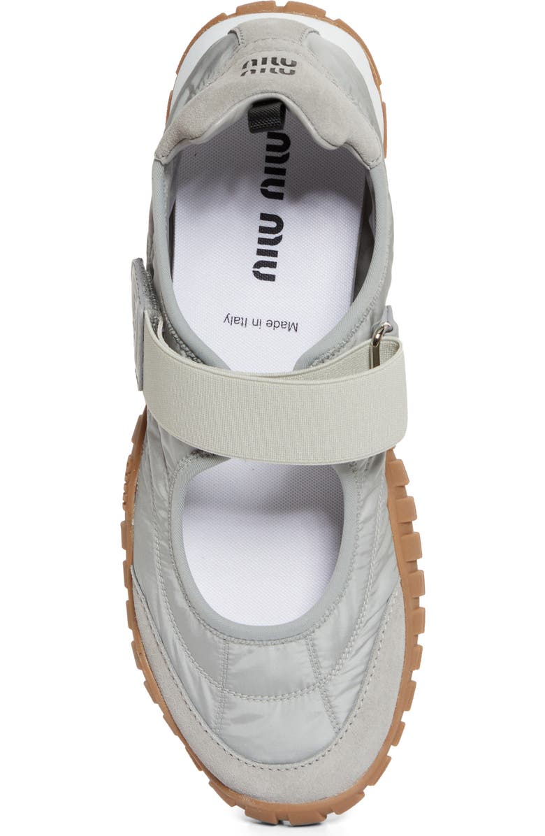 Miu Miu Sport Quilted Nylon Mary Jane Sneaker, Alternate, color,