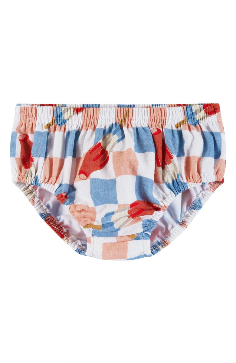 Andy & Evan Ice Pop Check Cotton Sundress & Bloomers, Alternate, color, 