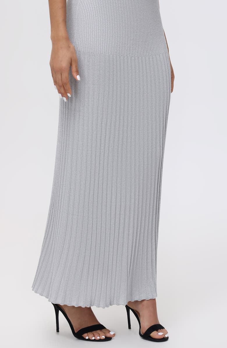 525 Eloise Metallic Pleated Maxi Skirt, Alternate, color, 