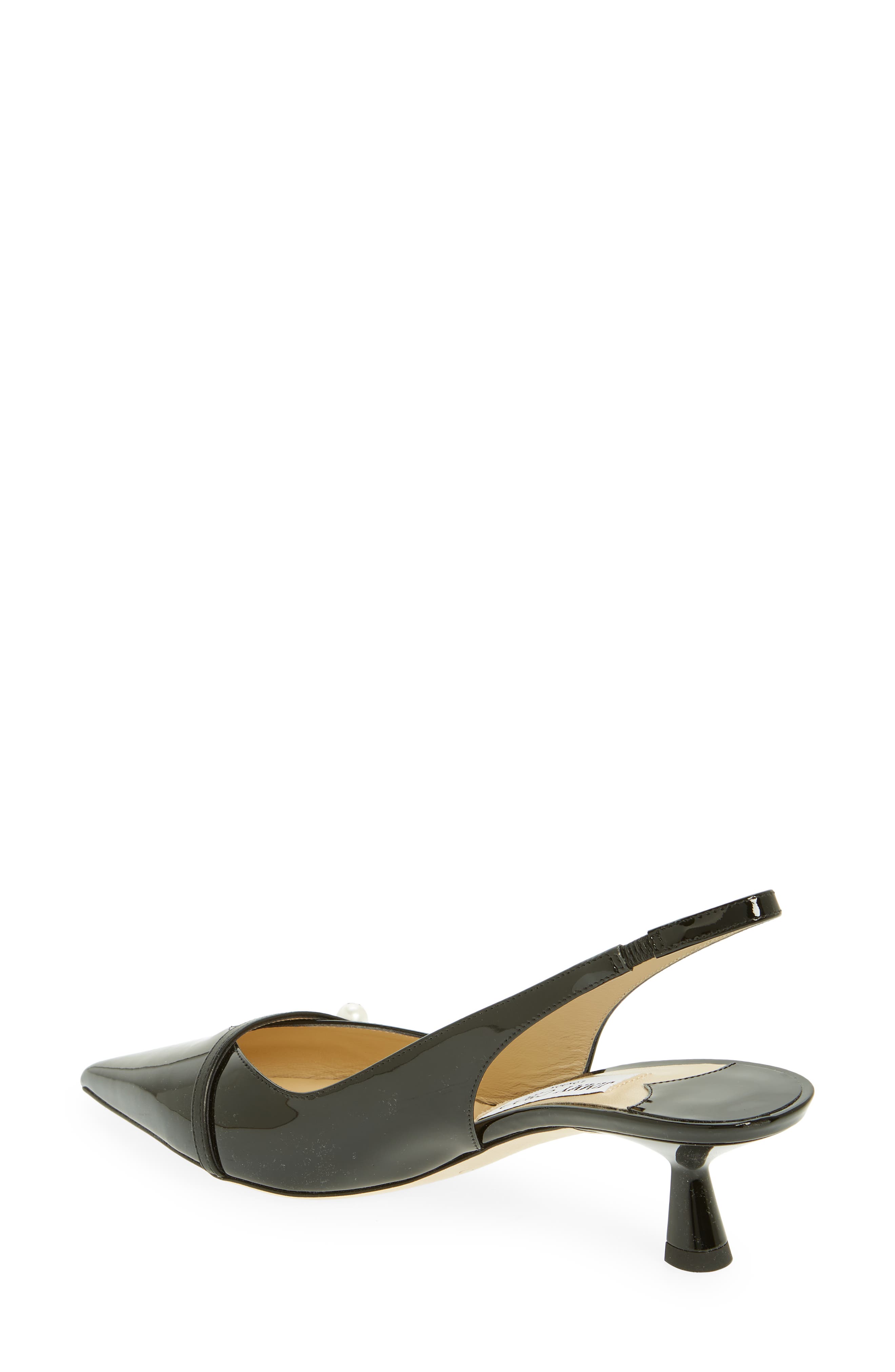 Jimmy Choo Amita Pointed Toe Slingback Pump, Alternate, color, Black