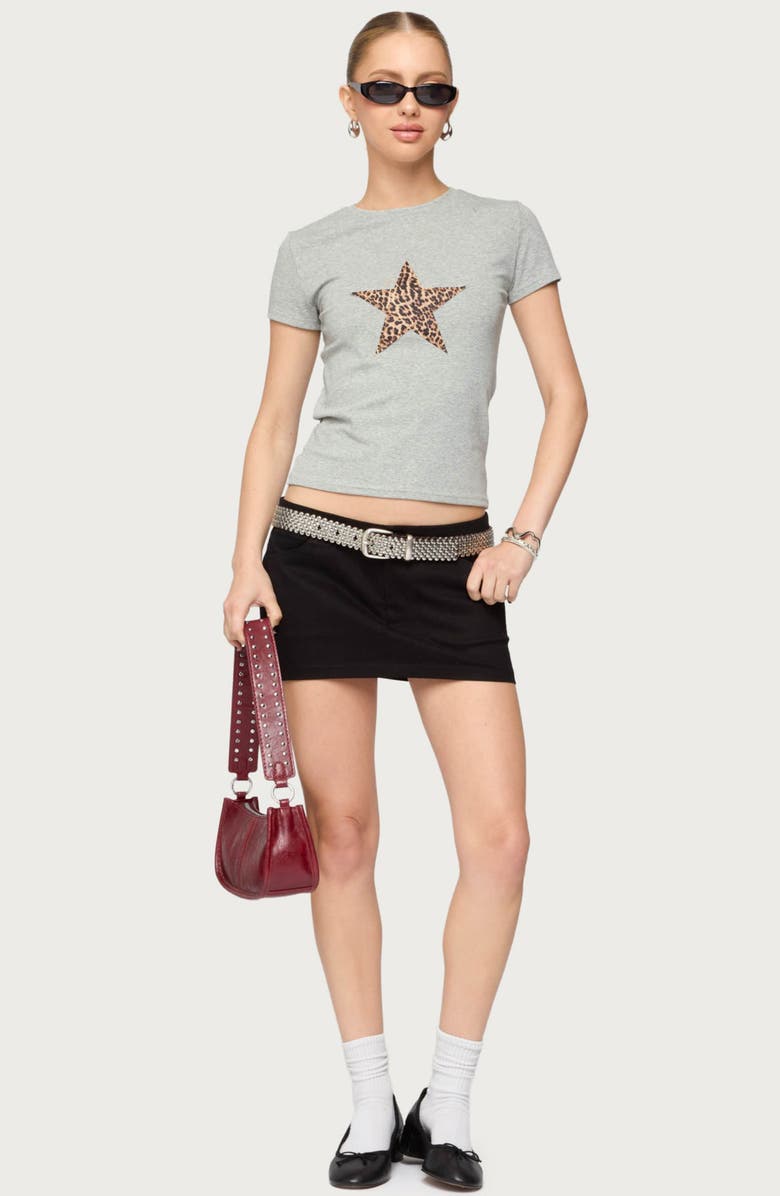 EDIKTED Hayes Twill Miniskort, Alternate, color, Black