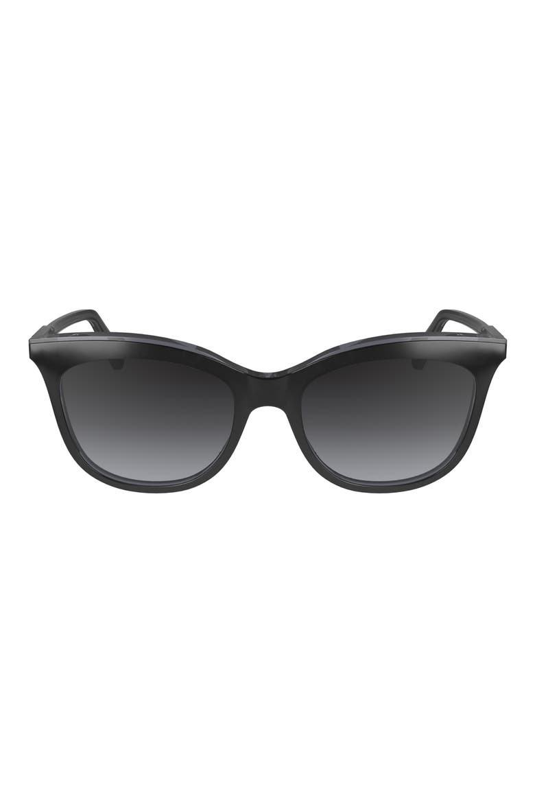 53mm Gradient Cat Eye Sunglasses, Main, color, BLACK/GREY