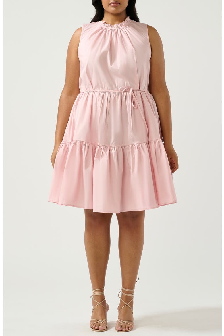 Rhodes Tiered Cotton Dress, Main, color, BLUSH