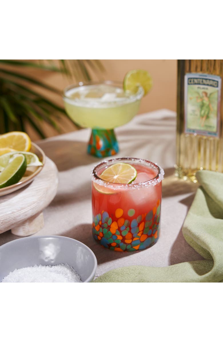 TWINE Segunda Vida Viajar Margarita Glasses Set of 2, Alternate, color, Clear