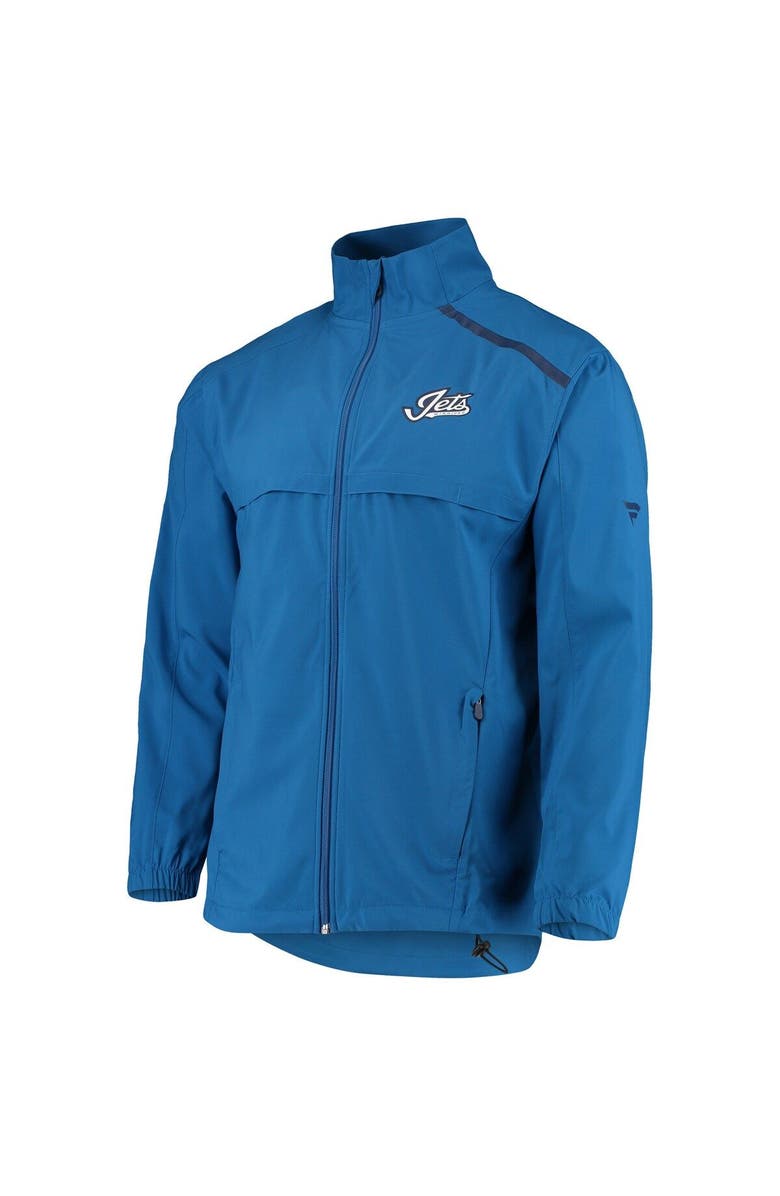 FANATICS Men's Fanatics Branded Blue Winnipeg Jets Alternate Logo Rinkside Mock Full-Zip Jacket, Alternate, color, Blue