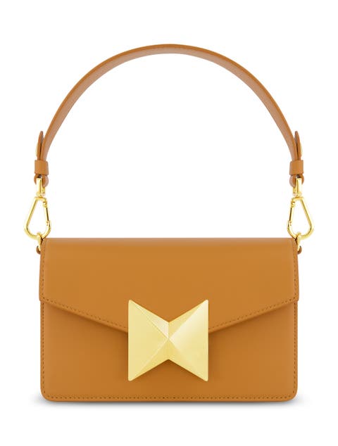 Classic Leather Gold Plated Hardware Shoulder Bag