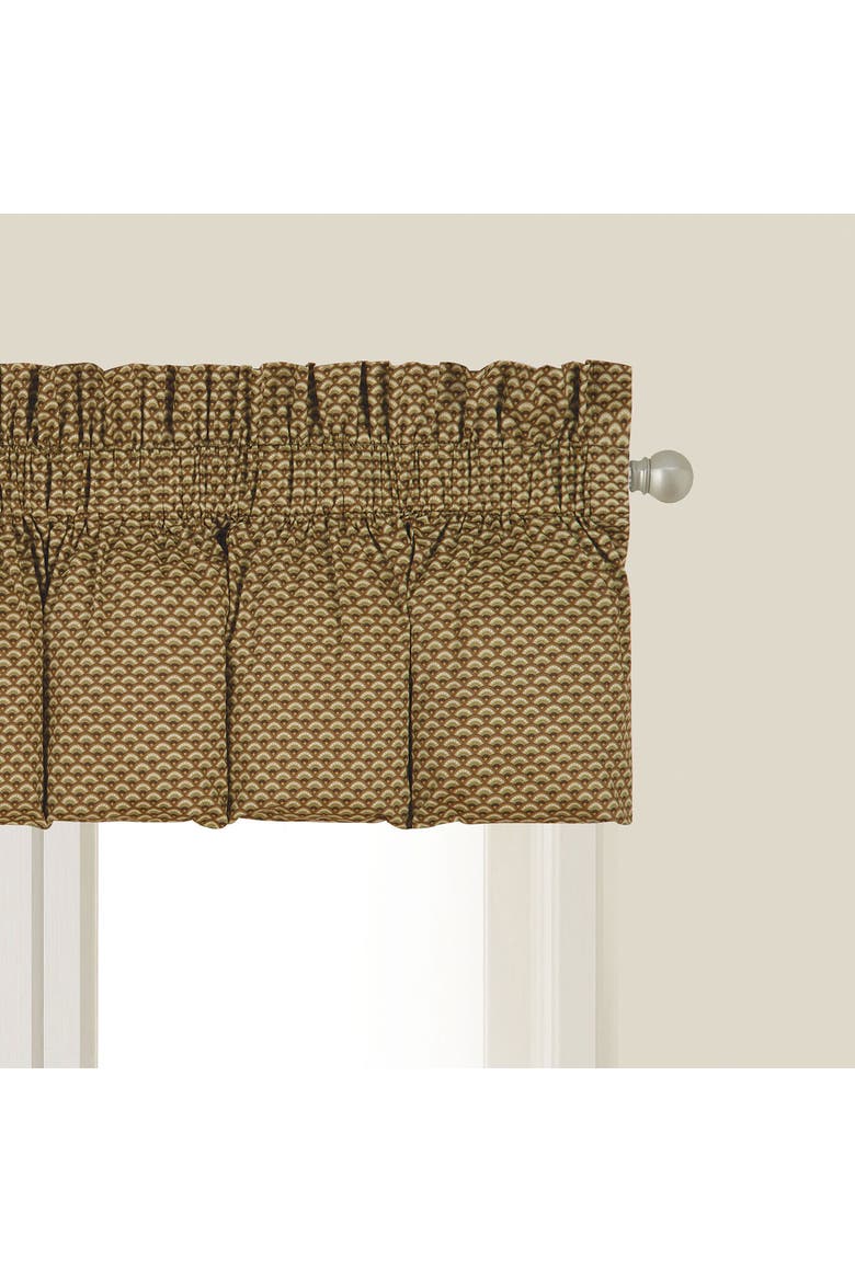 Modesto Brown Cotton Curtain Window Valance, Alternate, color, Brown