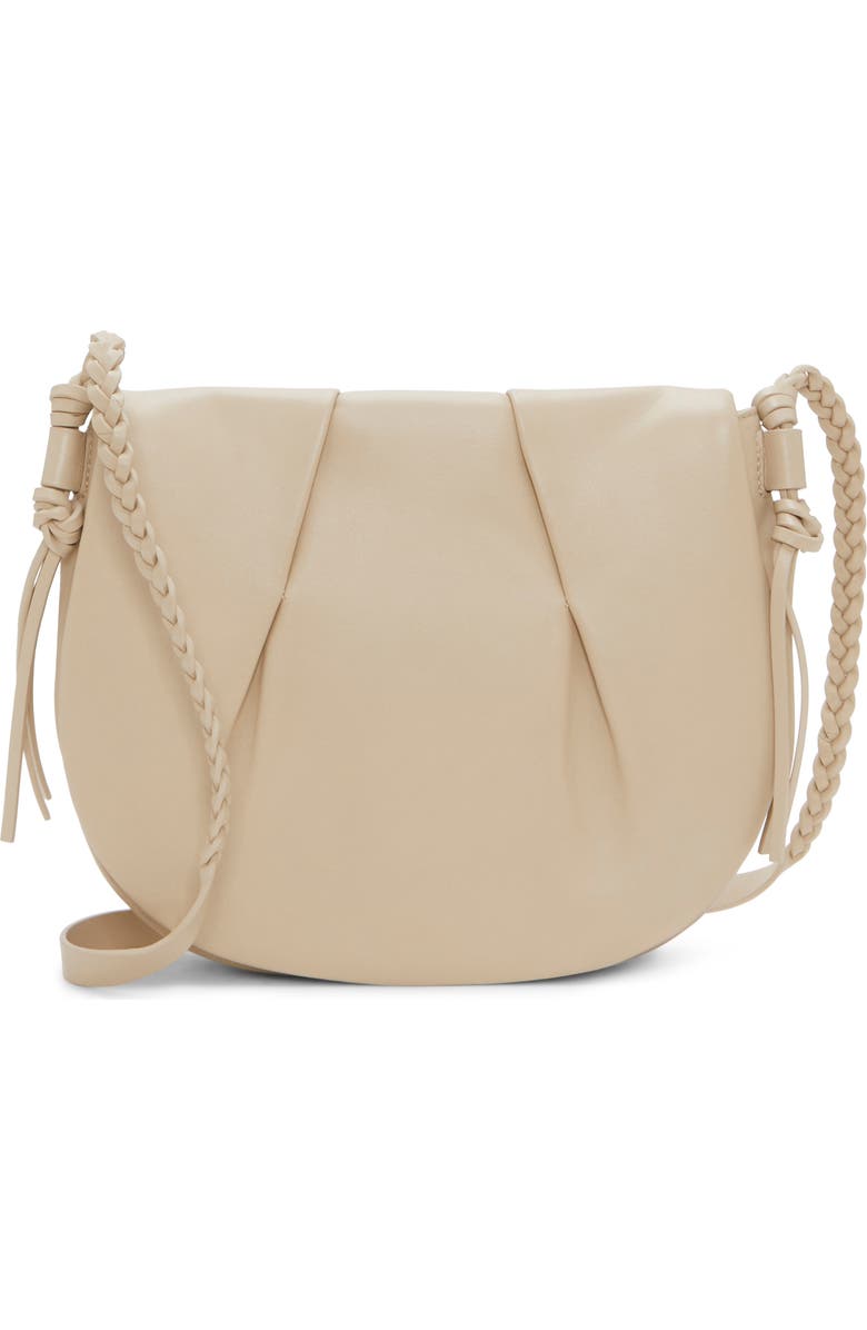 Vince Camuto Espen Leather Saddle Bag, Main, color, Light Beige