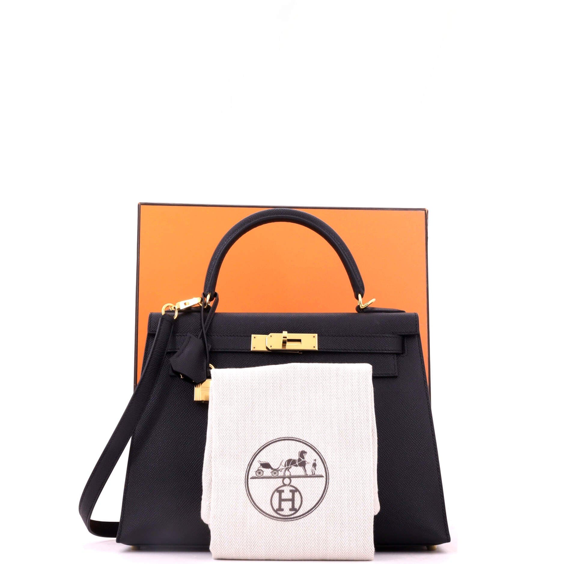 Kelly Handbag Black Epsom with Gold Hardware 28, Alternate, color, Black