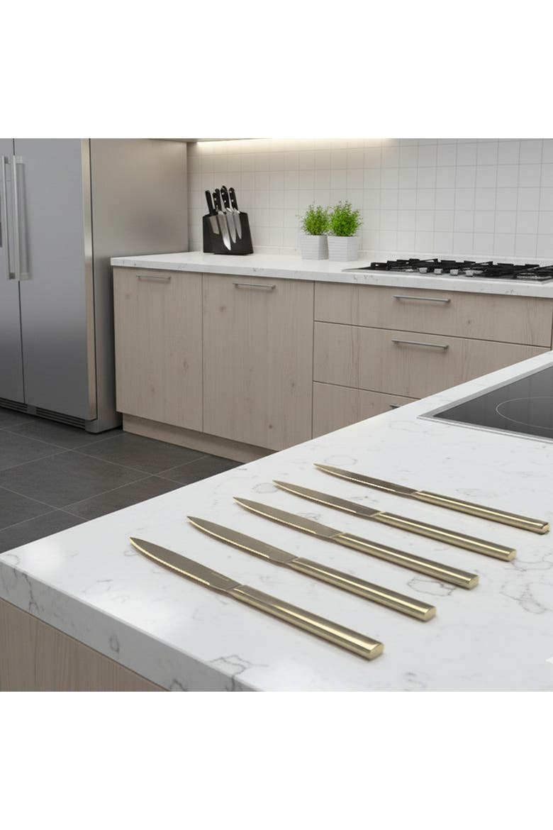 Stile Steak Knives Set - 4 Pieces, Alternate, color, Ice Champagne