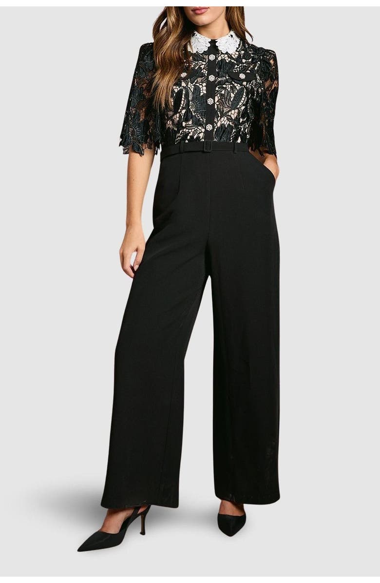 Coast Lace Shirt Short Sleeve Jumpsuit, Alternate, color, 