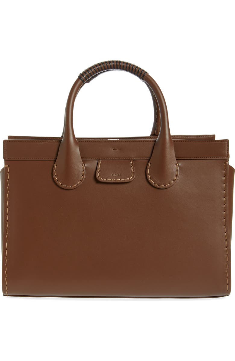 Chloé Large Edith Leather Tote Bag, Main, color,