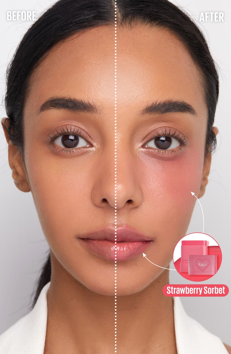 Kaja Dewy Bar Blush & Lip Balm, Alternate, color, Strawberry Sorbet