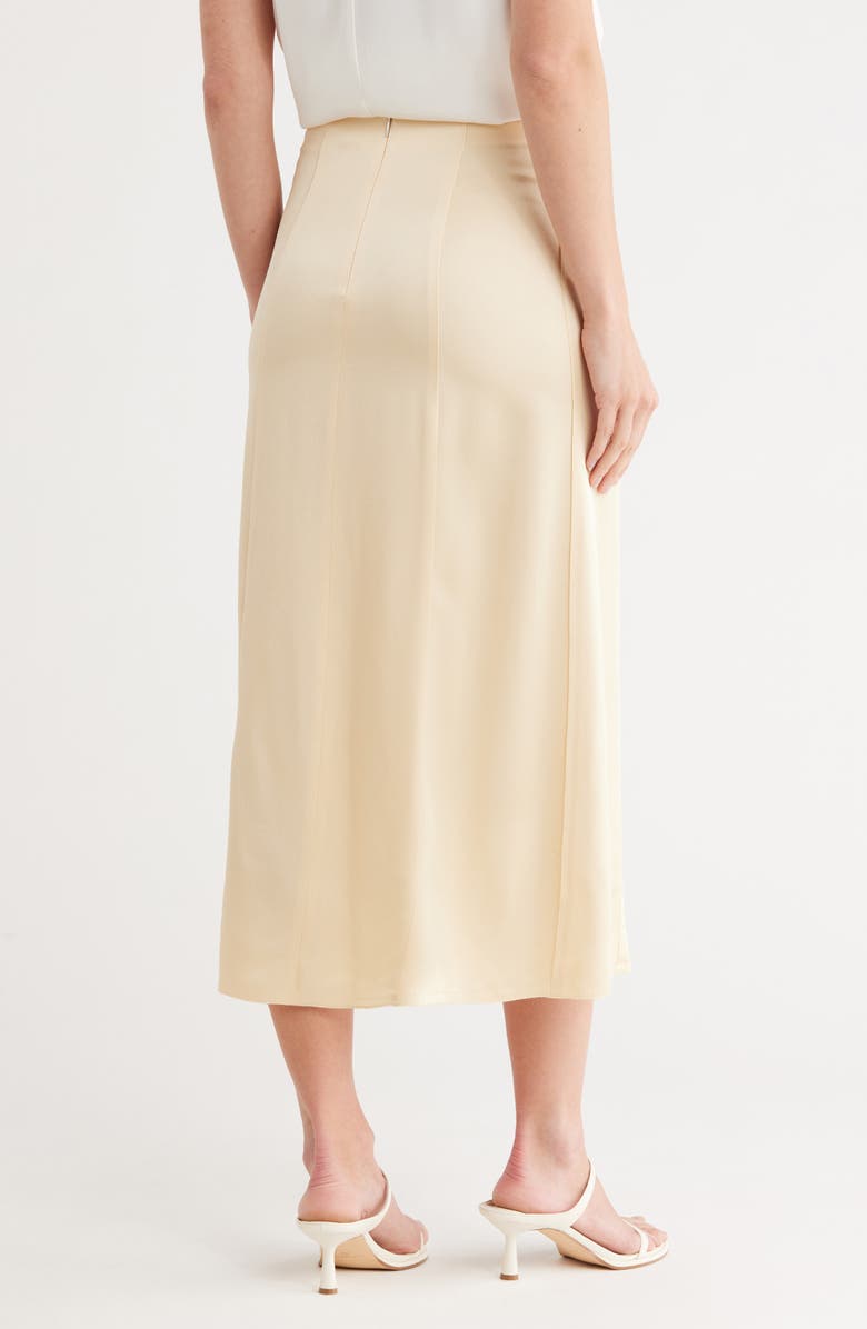 BOSS Vaniki Satin Midi Skirt, Alternate, color, Open Beige