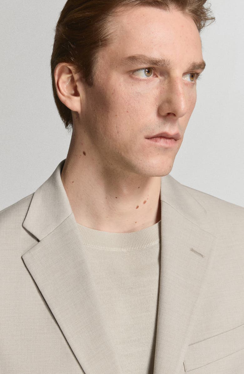 MANGO Milan Slim Fit Suit Jacket, Alternate, color, Beige