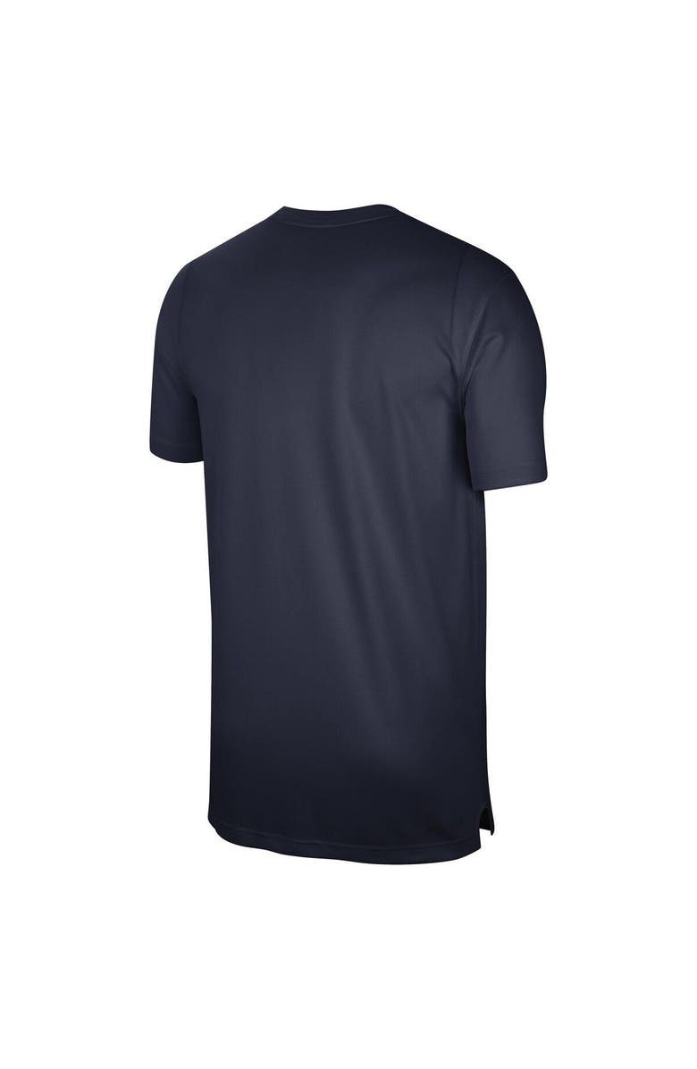 Nike Men's Nike  Navy West Virginia Mountaineers Sideline Coaches Performance Top, Alternate, color, 