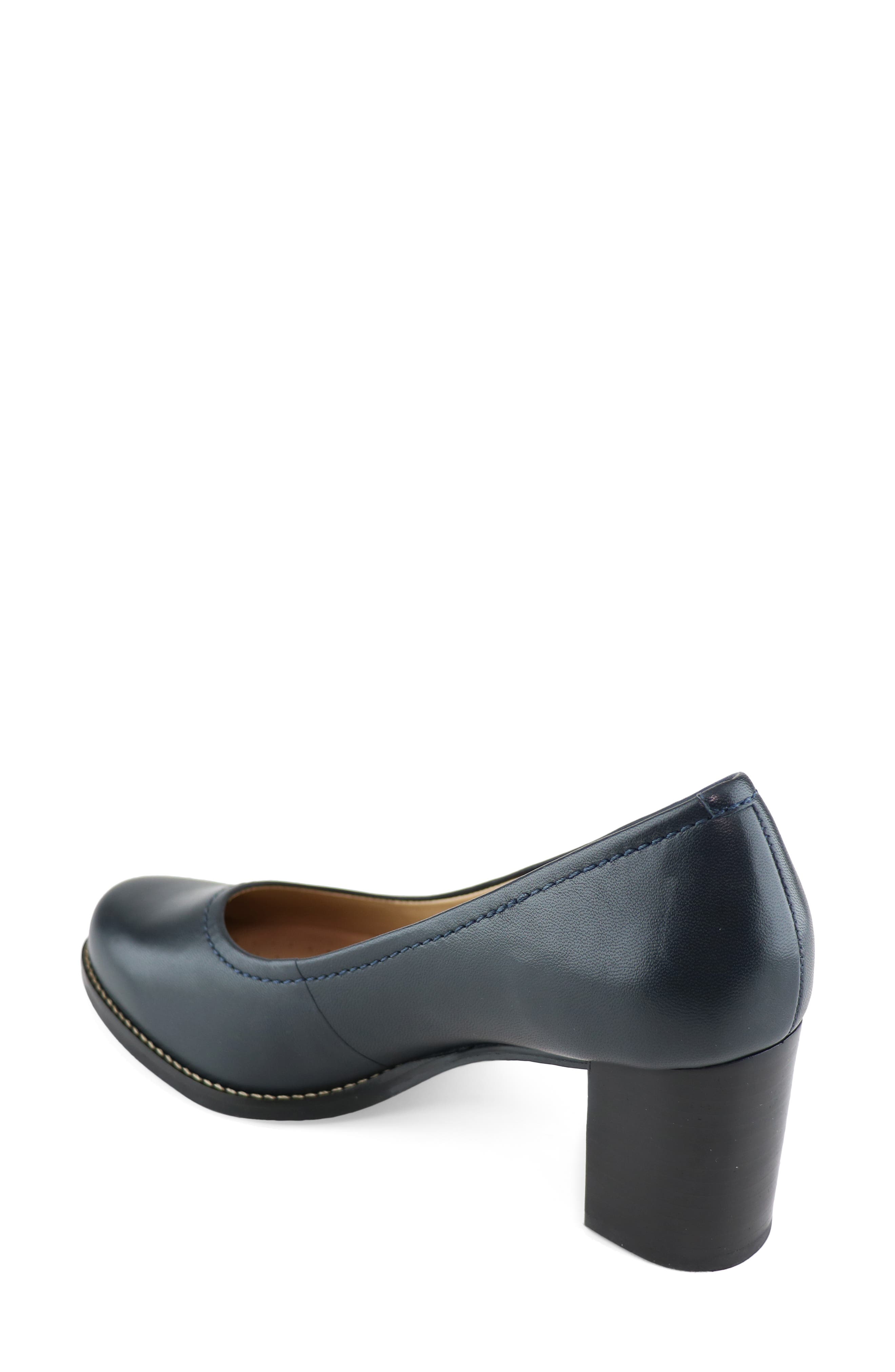 NYC Leather Pump, Alternate, color, NAVY NAPA