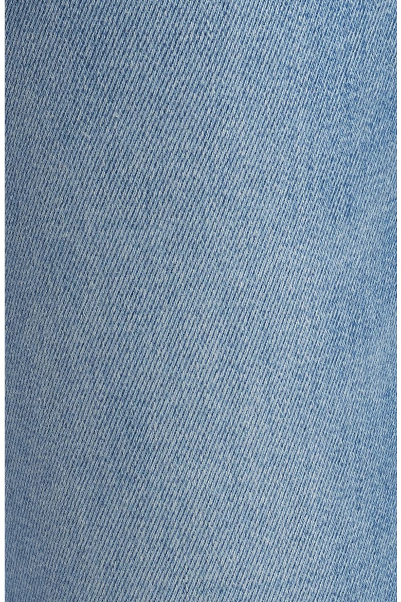 Ripped Raw Hem High Waist Ankle Straight Leg Jeans, Alternate, color, MEDIUM WASH