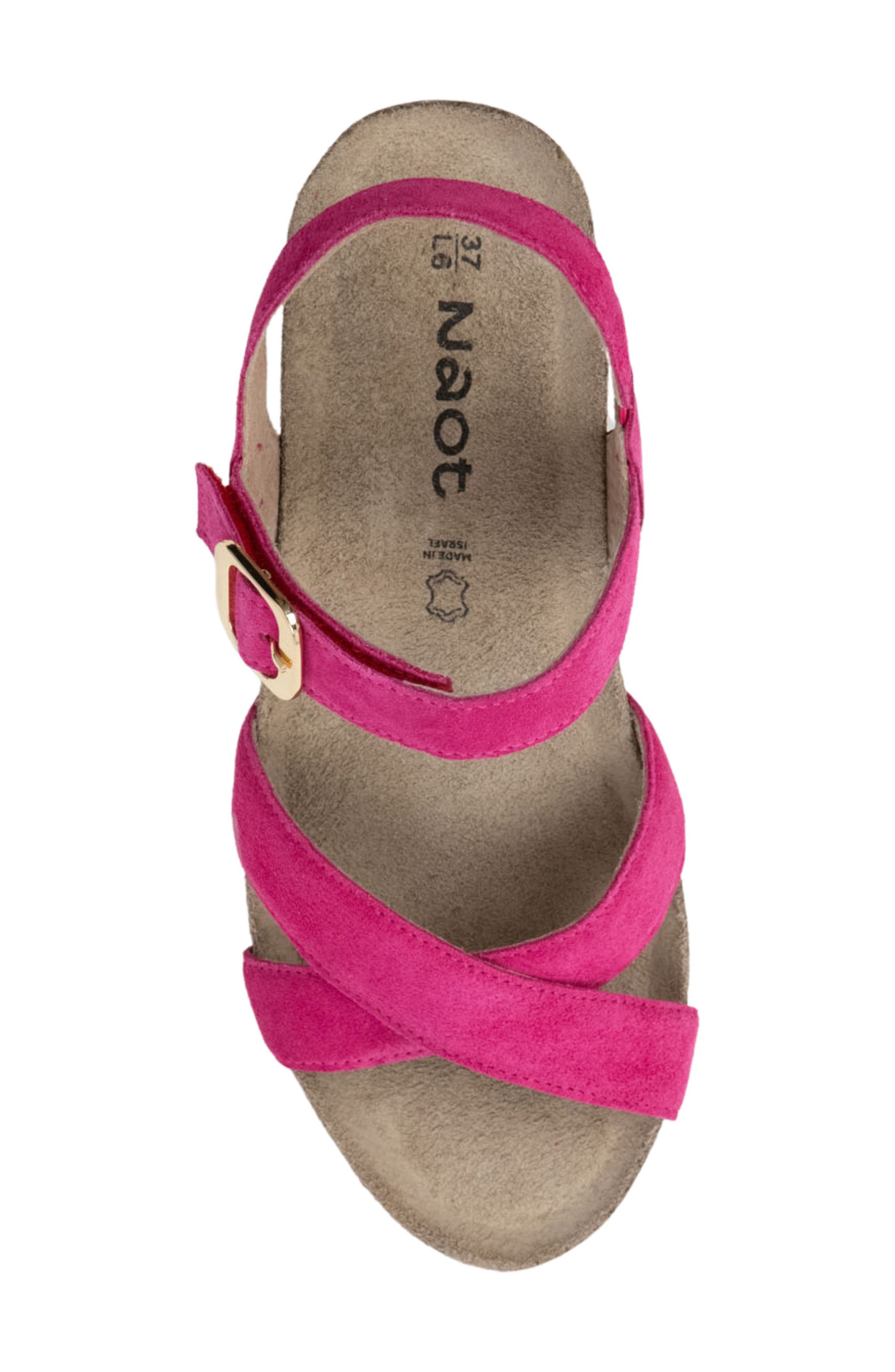 Throne Wedge Sandal, Alternate, color, FUCHSIA SUEDE